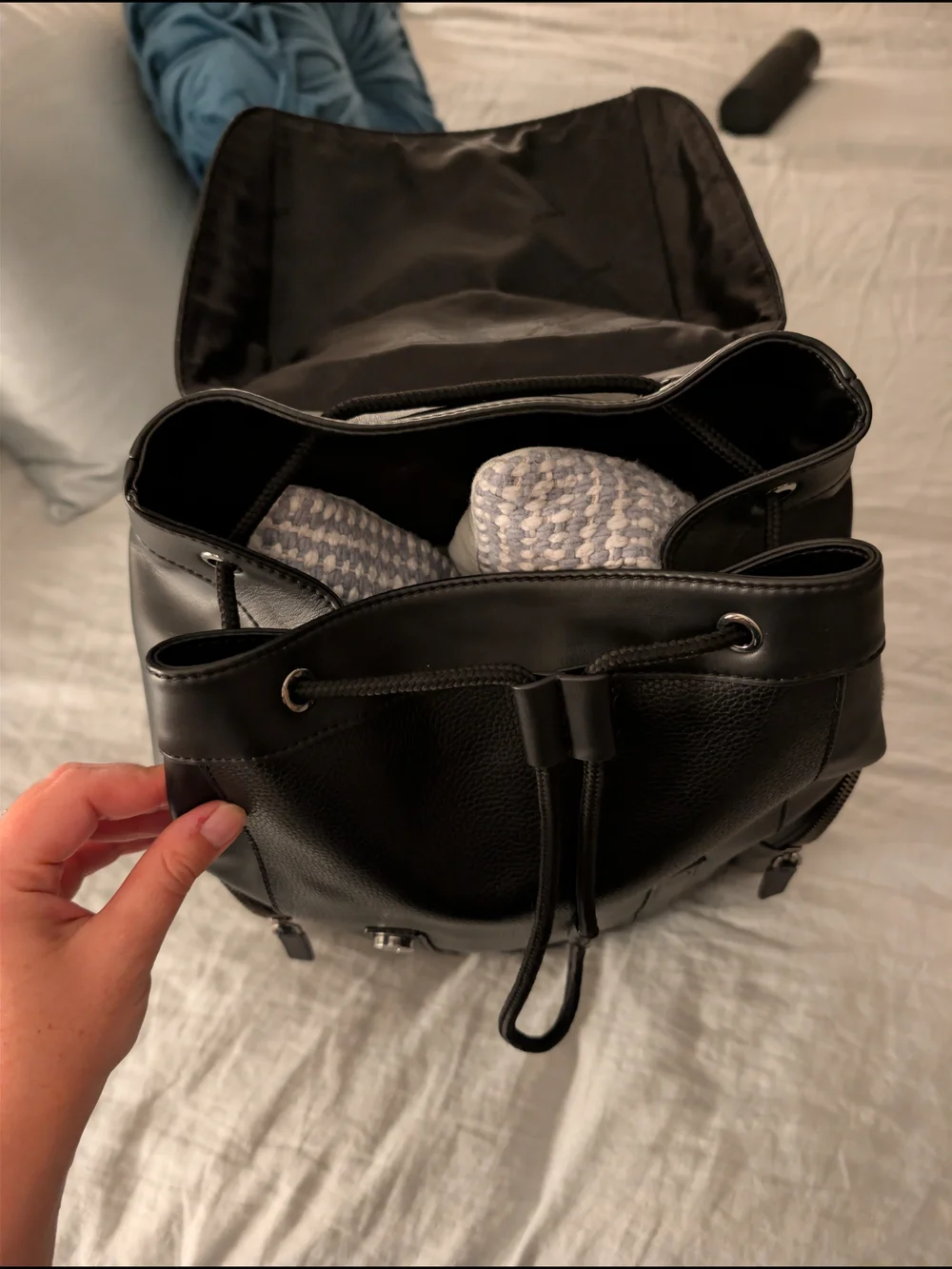 Michael Kors Cooper Black Pebbled Leather Flap Backpack Laptop Bag $498